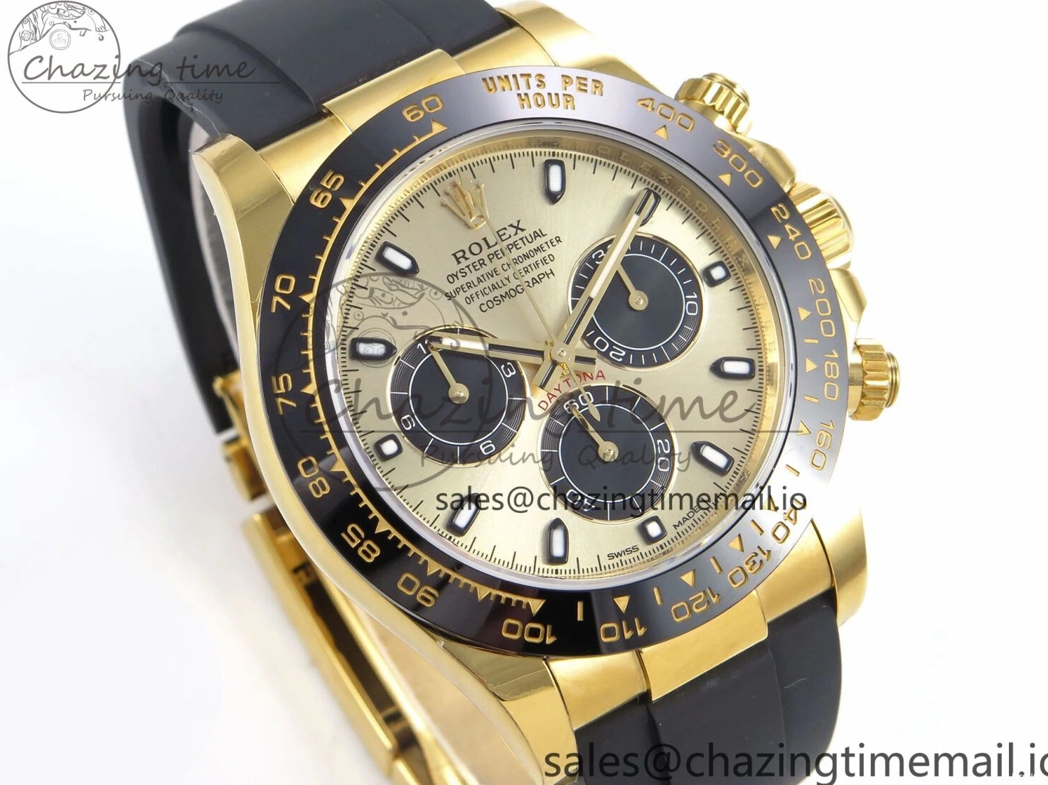 MiroTime 0901 Daytona 116518 VSF 1:1 Best Edition 904L Steel YG Dial on Oysterflex Strap DD Sustainable 1003